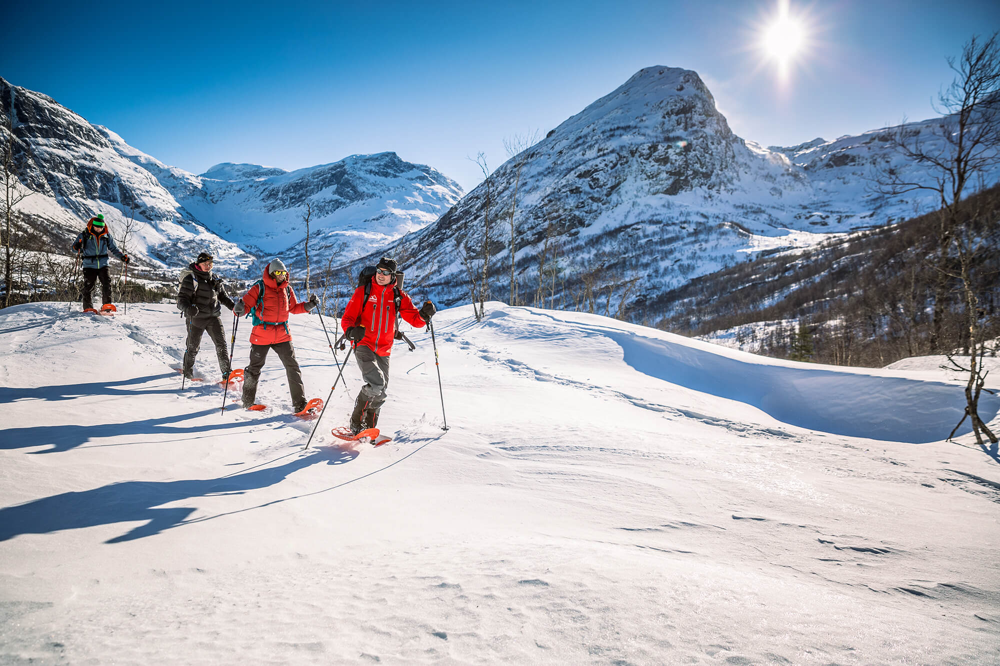 Caminata con raquetas de nieve